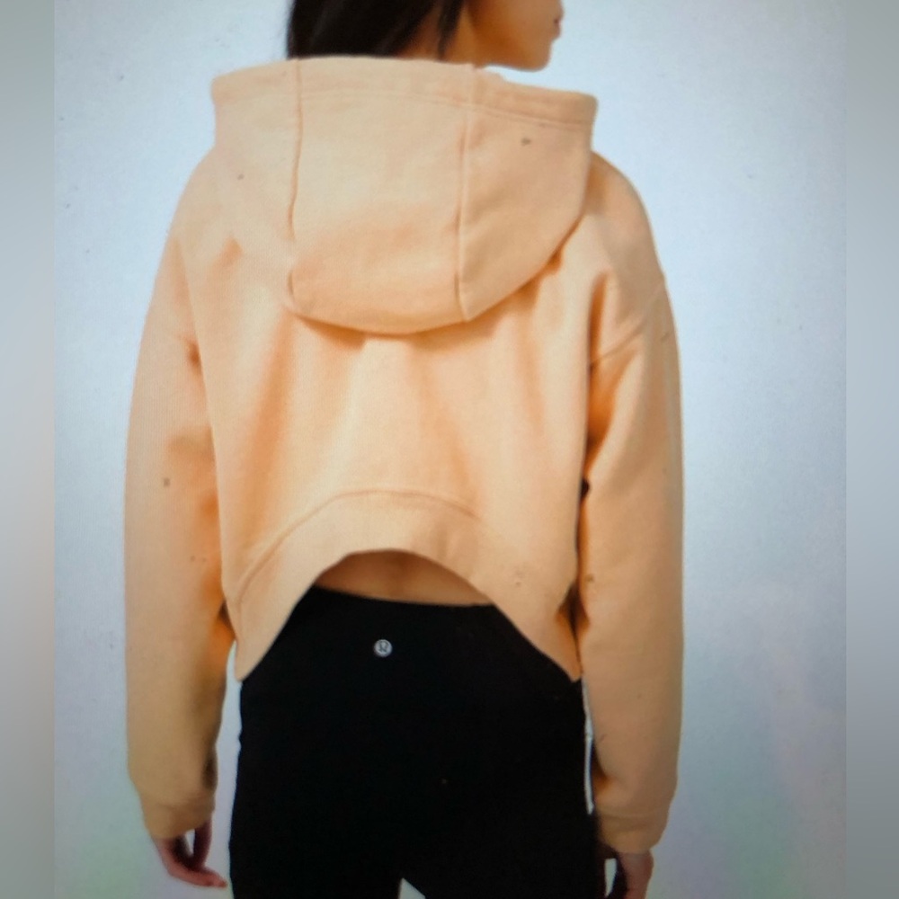 Lululemon Cool Crescent Hoodie Ivory Peach size 6 excellent condition